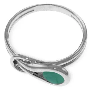 0.65 Carat 14K Solid White Gold Ring Natural Emerald