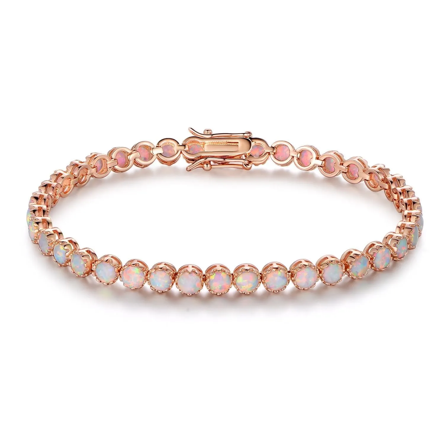 18K Gold Plated Opal Tennis Bracelet