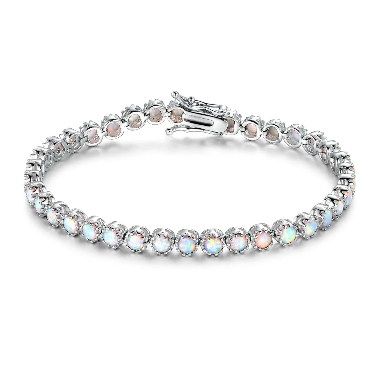 18K Gold Plated Opal Tennis Bracelet