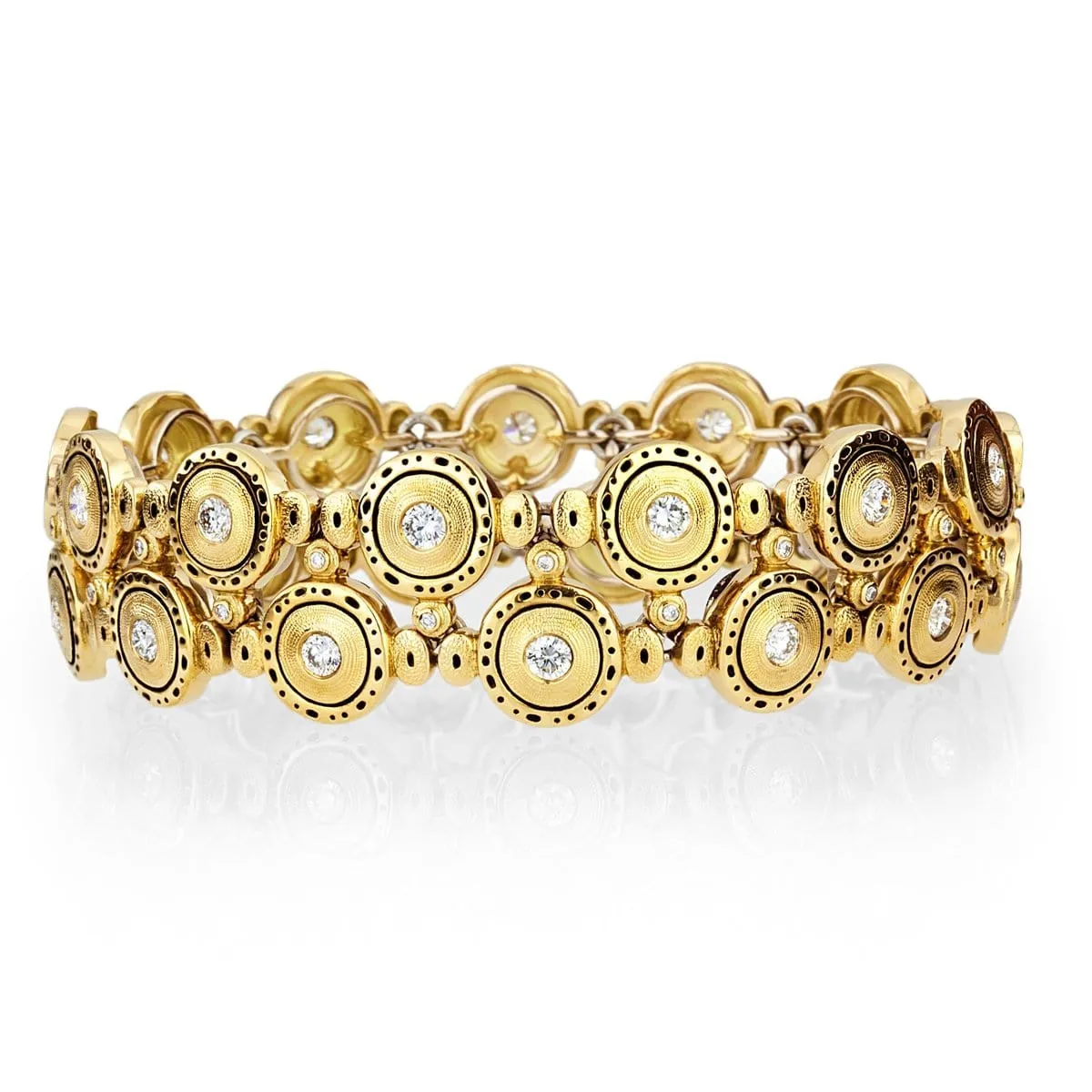 18K Pinpoint Diamond Bracelet - B-49D