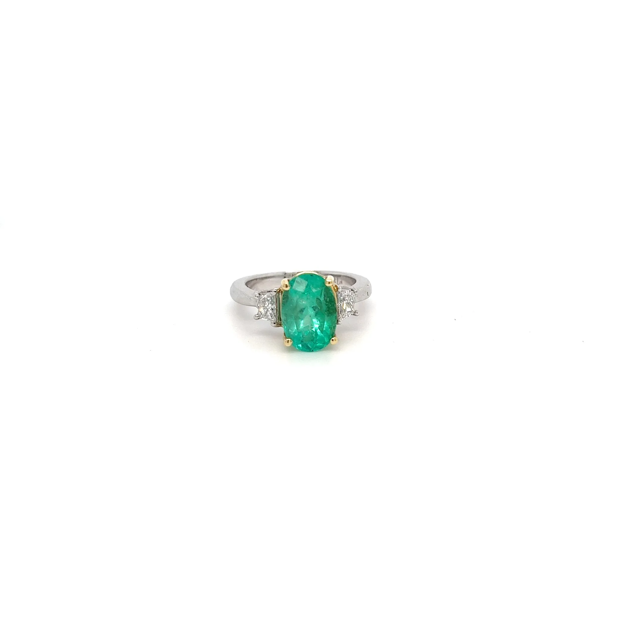 18kt and Platinum Emerald Ring