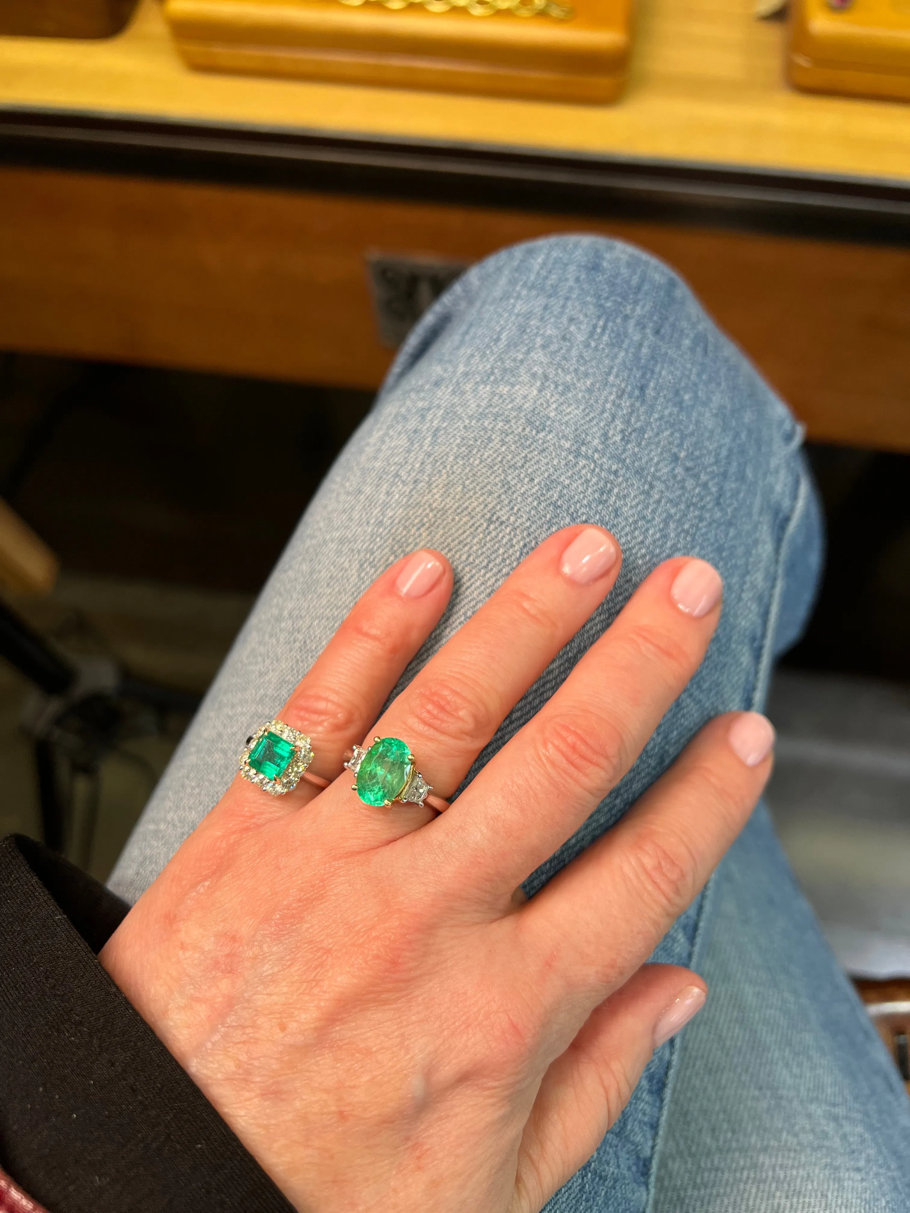 18kt and Platinum Emerald Ring