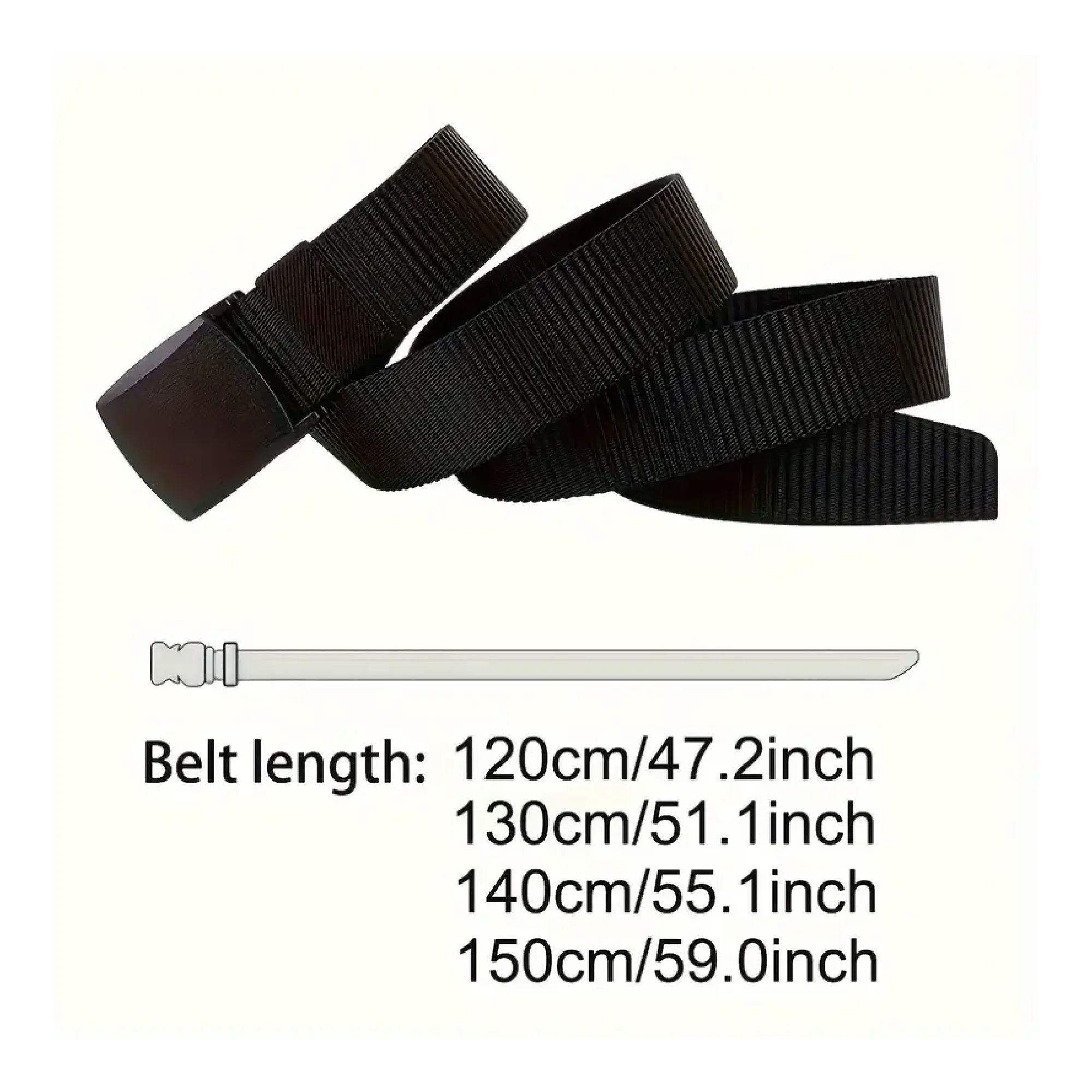 1pc Outdoor Tactical Sports Fat Belts For Men, Automatic Plastic Buckle Canvas Belts , ideal choice for gifts