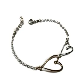 2 Small Hearts Bracelet