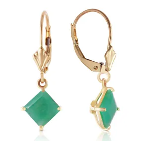 2.9 Carat 14K Solid Yellow Gold Kaylynne Emerald Earrings