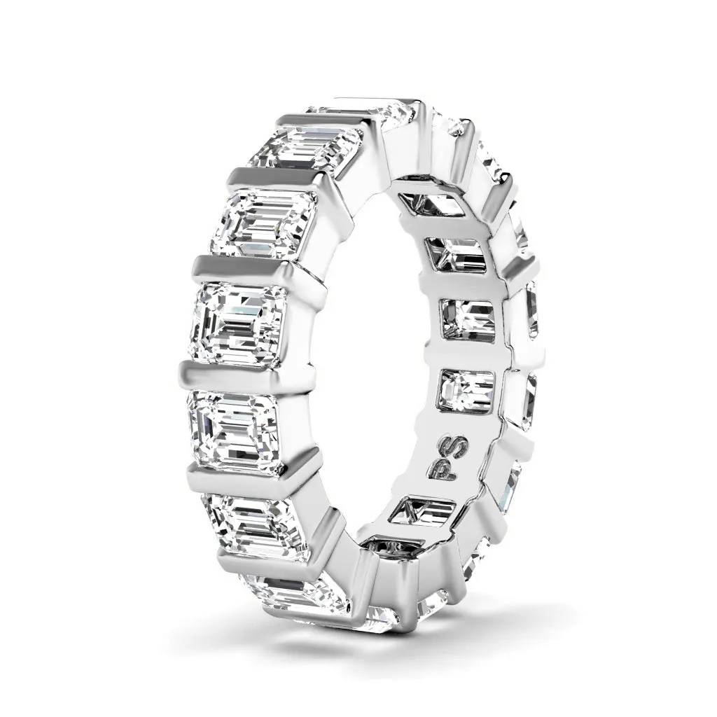 5.50 CT Emerald Cut Diamonds - Eternity Ring