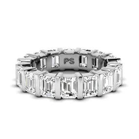 5.50 CT Emerald Cut Diamonds - Eternity Ring