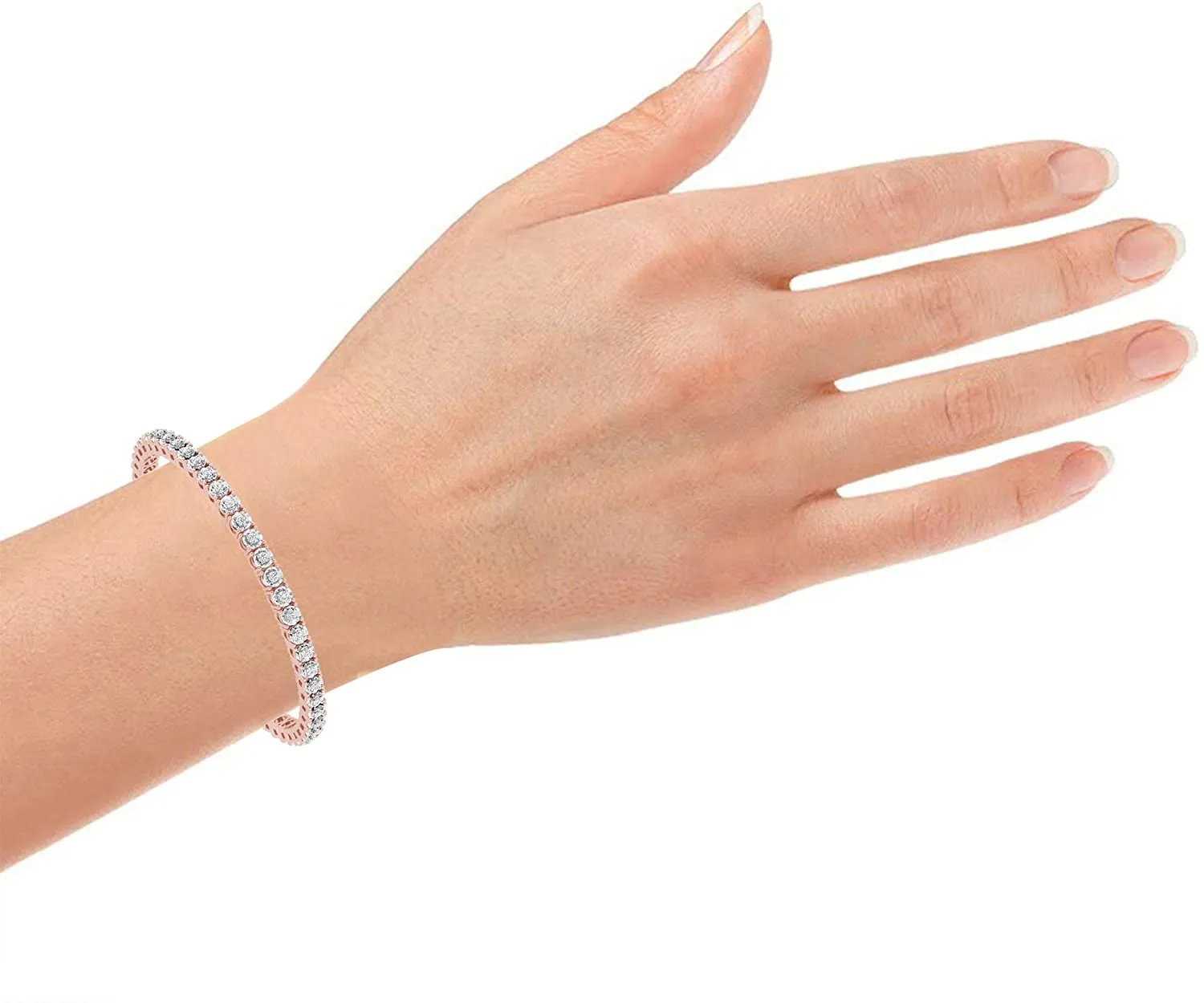 925 Silver Circle Link Tennis Bracelet