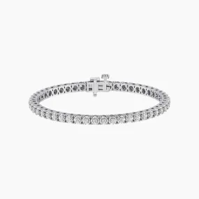 925 Silver Circle Link Tennis Bracelet