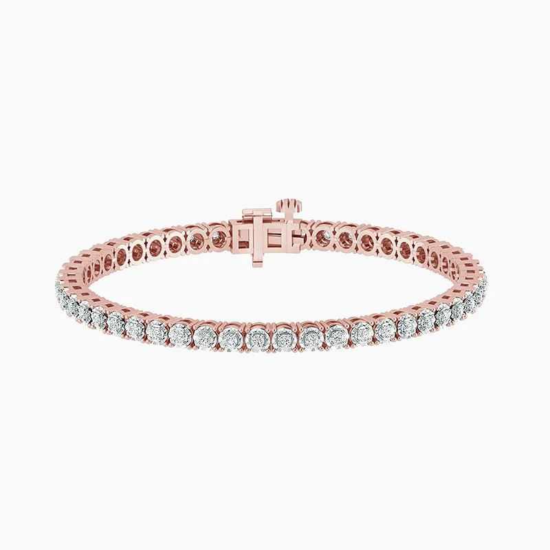 925 Silver Circle Link Tennis Bracelet