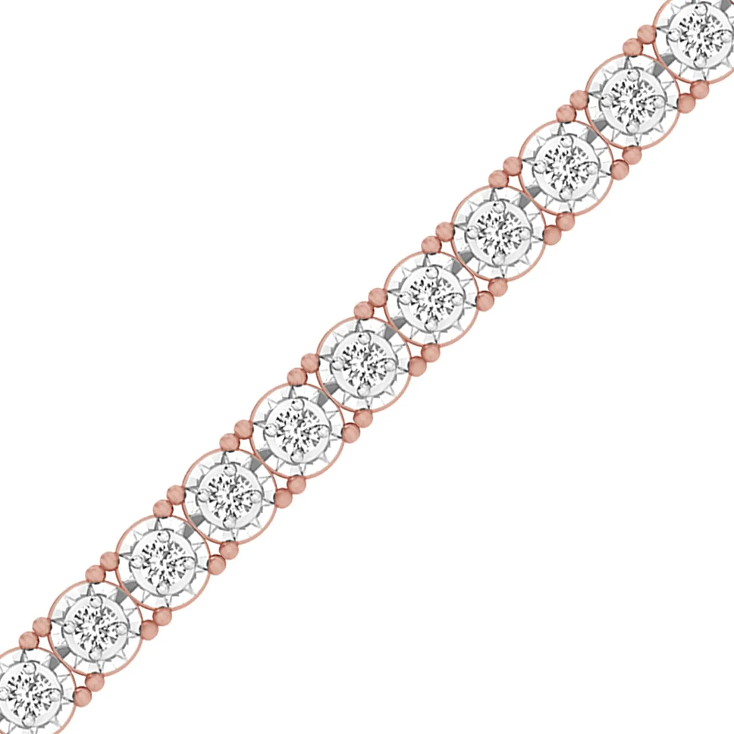 925 Silver Circle Link Tennis Bracelet