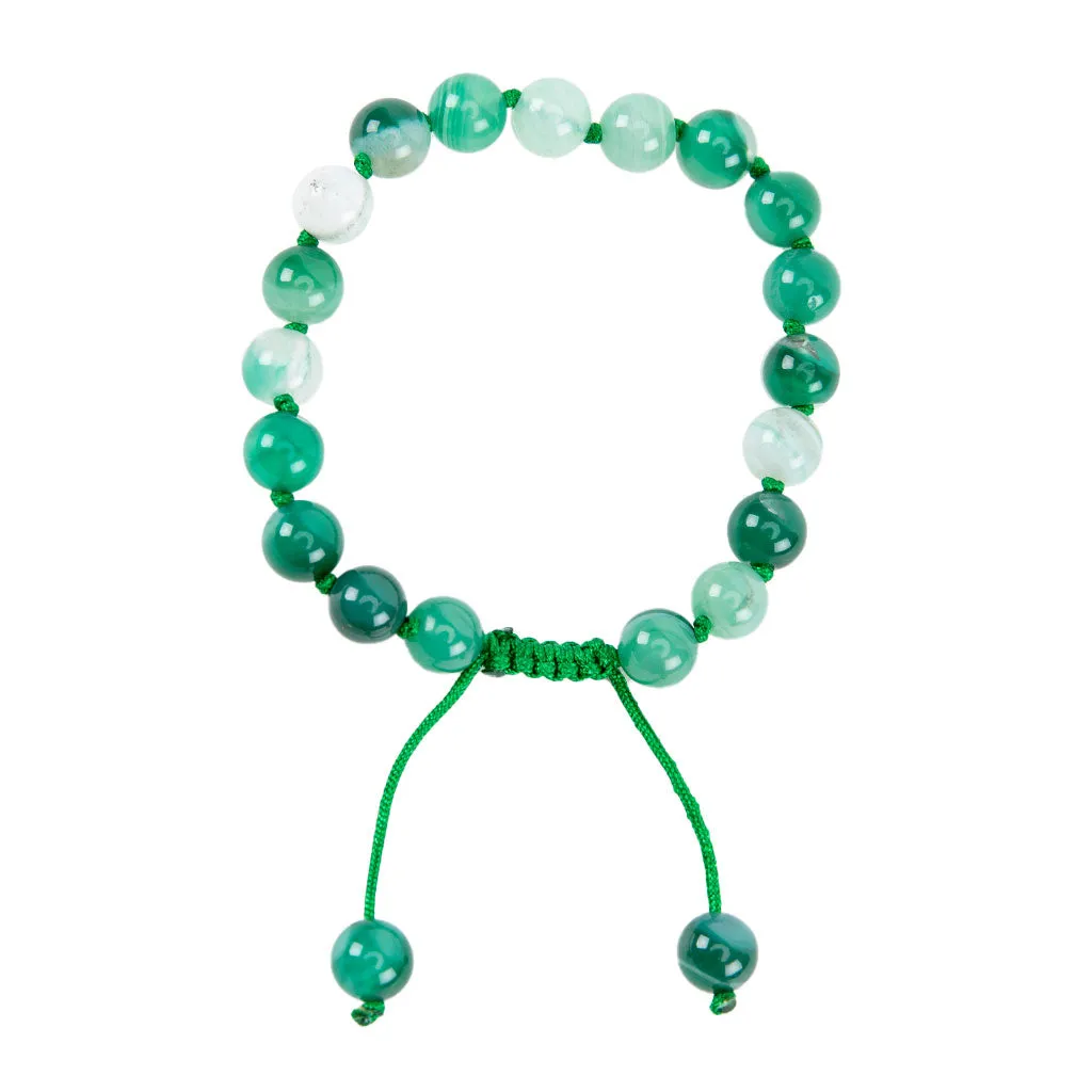 Adjustable Green Agate Bracelet