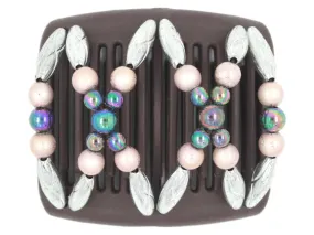 African Butterfly Chameleon Hair Comb - Dalena Brown 29