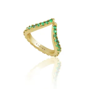 Alara Emerald CZ Ring