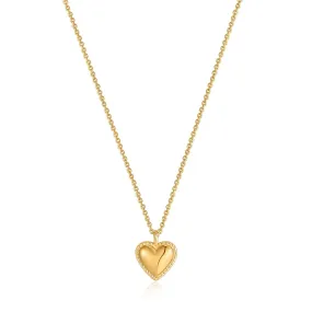 Ania Haie Gold Rope Heart Pendant Necklace