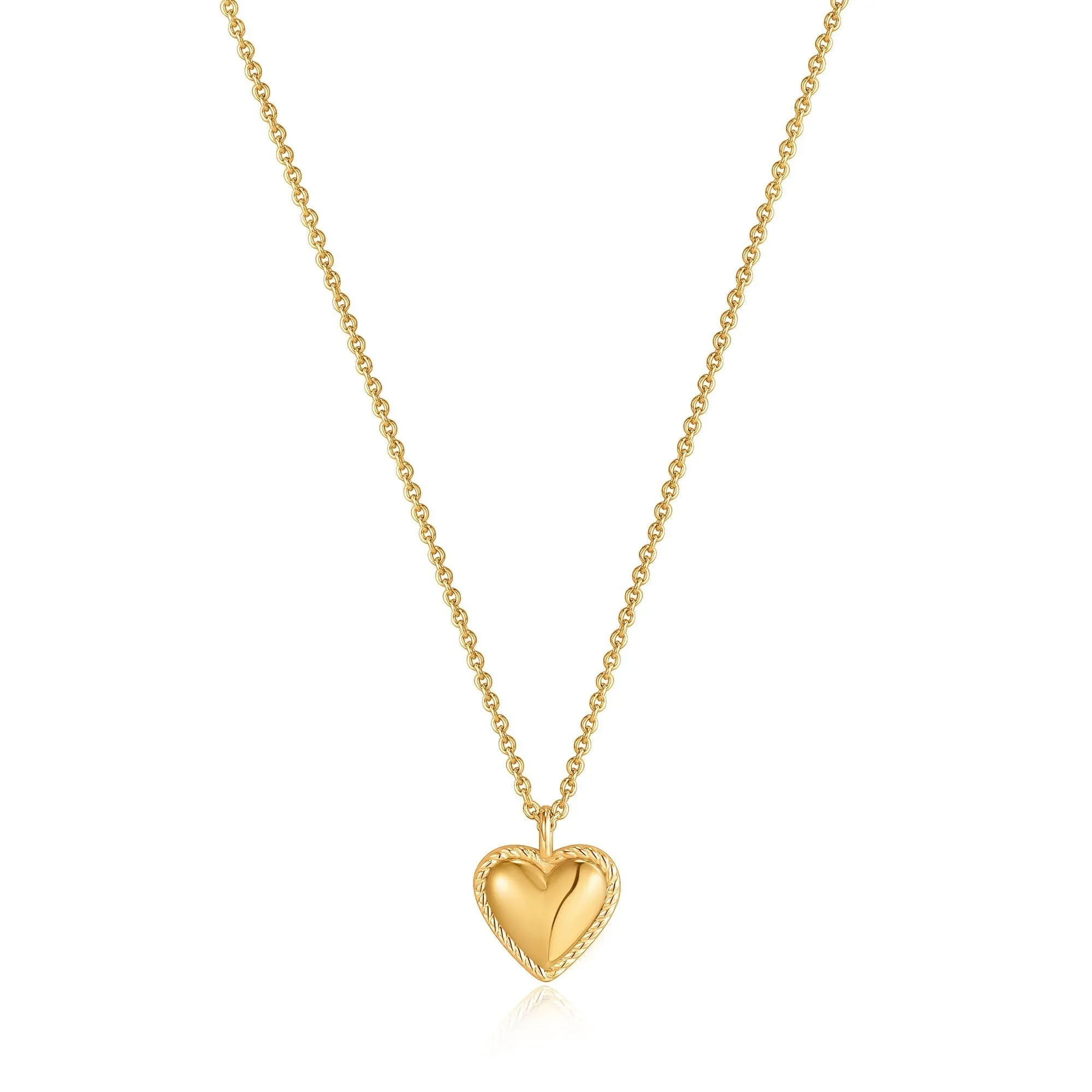 Ania Haie Gold Rope Heart Pendant Necklace