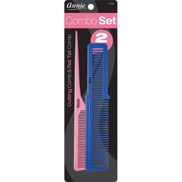 Annie Comb Set Cutting Comb & Rat Tail Comb