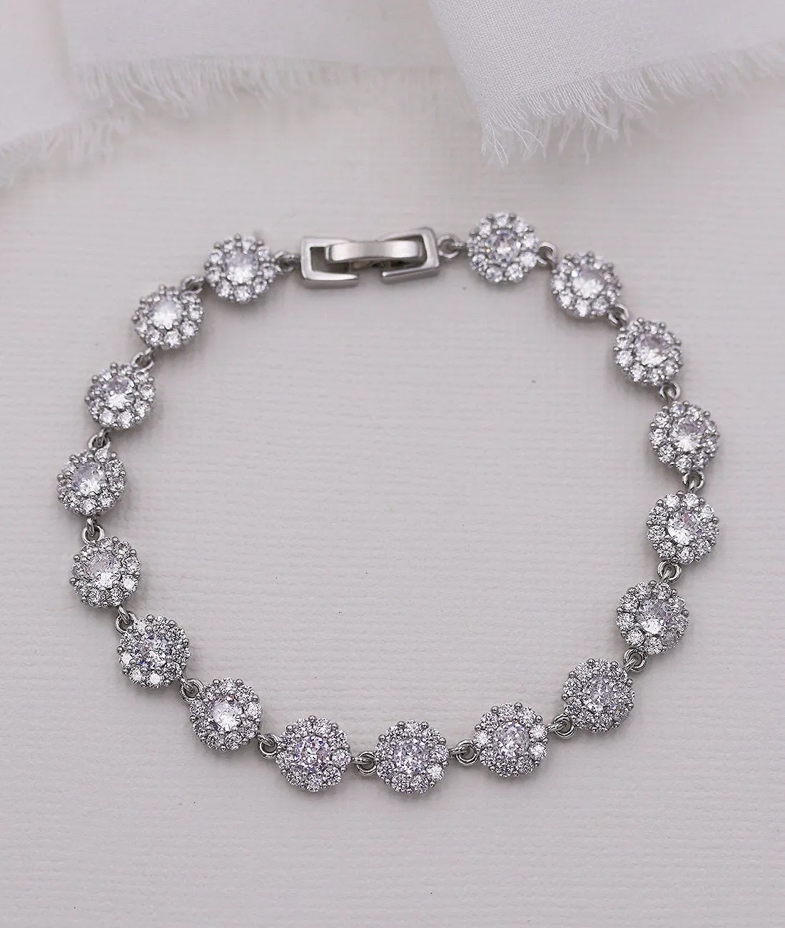 Aubrie Halo CZ Bracelet