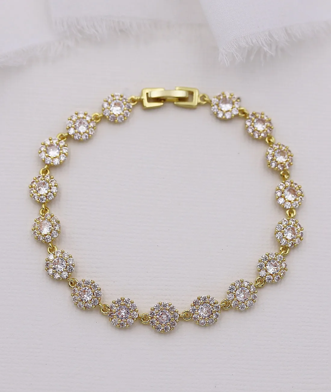 Aubrie Halo CZ Bracelet