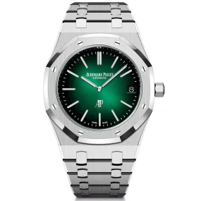 Audemars Piguet Royal Oak "Jumbo 50th Anniversary" Extra-Thin 39mm 16202PT.OO.1240PT.01 Smoked Green Dial