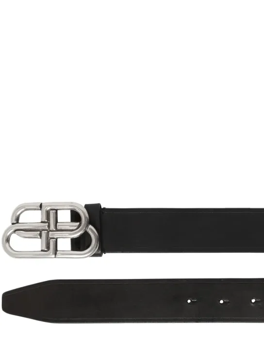 Balenciaga   3.5cm BB Buckle leather belt 