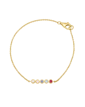 Bauble Birthstone Bracelet - 14K Yellow Gold