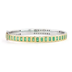 Bezel-Set Emerald Bracelet