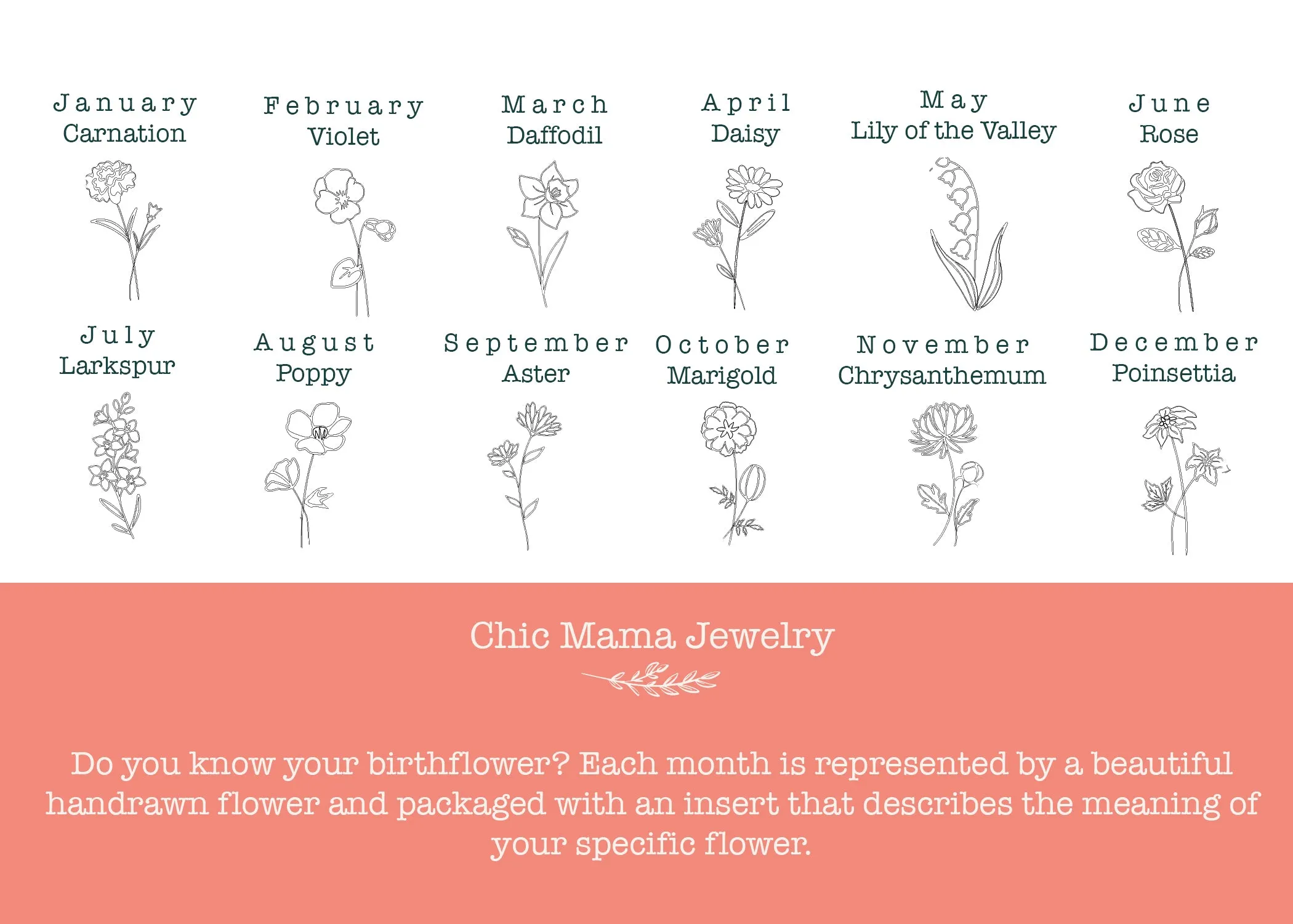 birth flower necklace