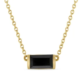 Black Onyx Bonbon Necklace, east-west