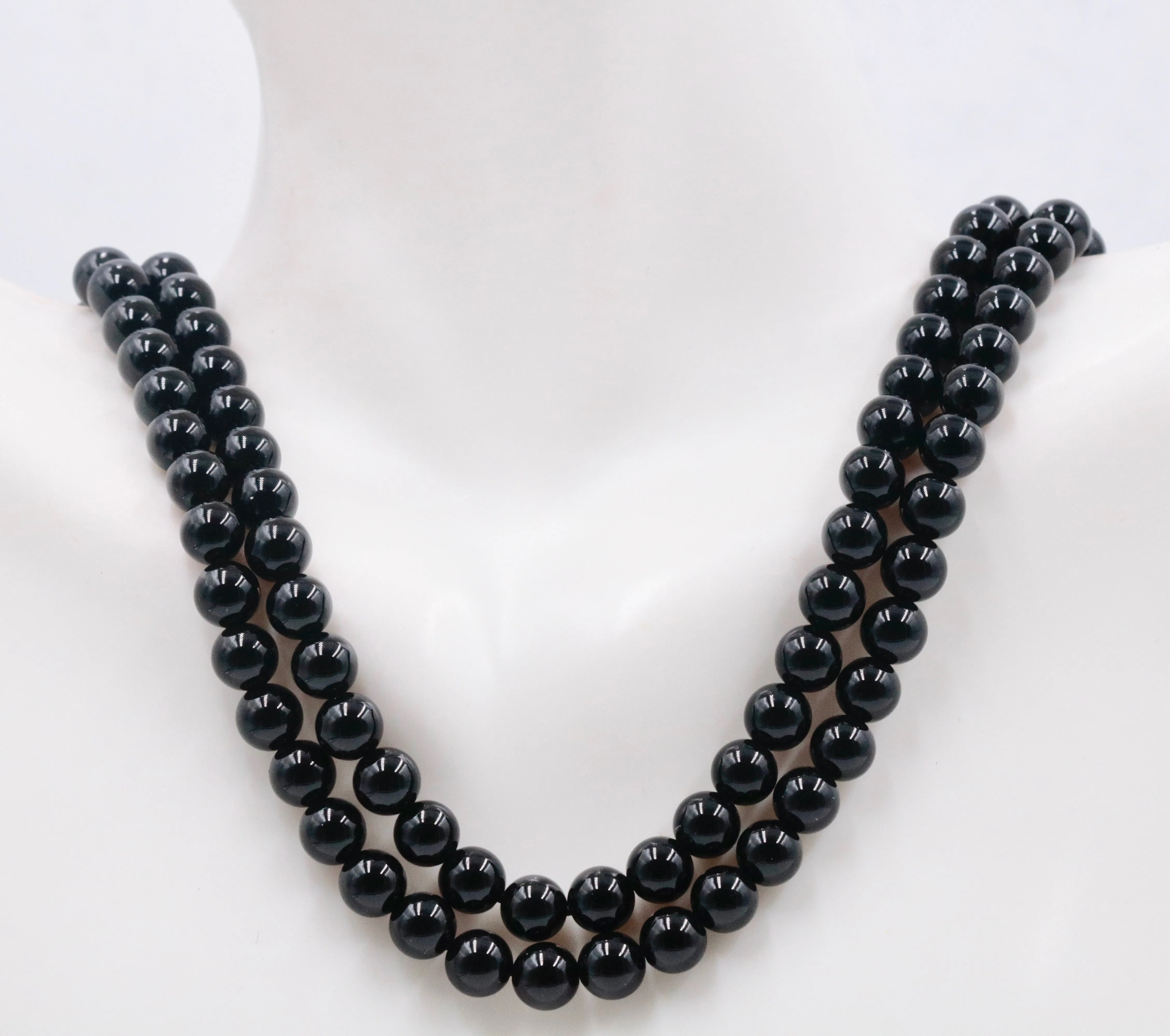 Black ONYX strands DIY Jewelry Supplies Round Polished, 8mm, 6mm, 4mm 15-16 Inches, DIY Jewelry SKU: 108788