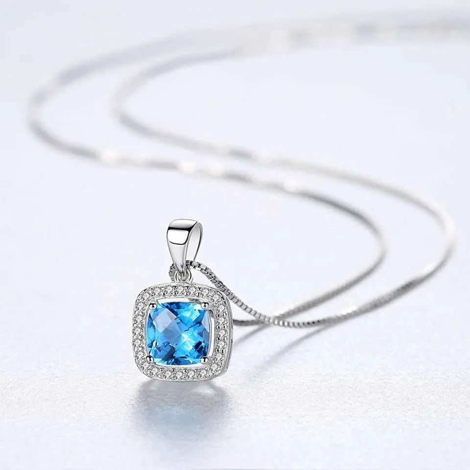 Blue Topaz Simulant Necklace