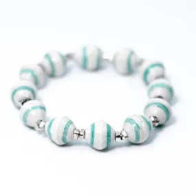 Bracelet - Mint/White Stripe