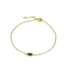 BRACELET WITH EMERALD PENDANT