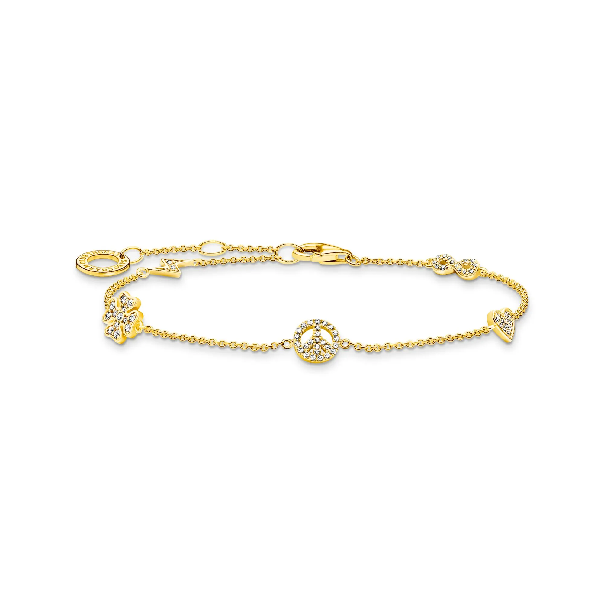 Bracelet with symbols gold