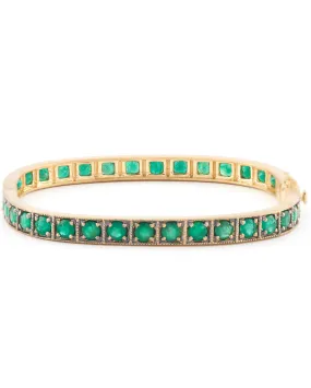 Brazilian Emerald Square Bangle