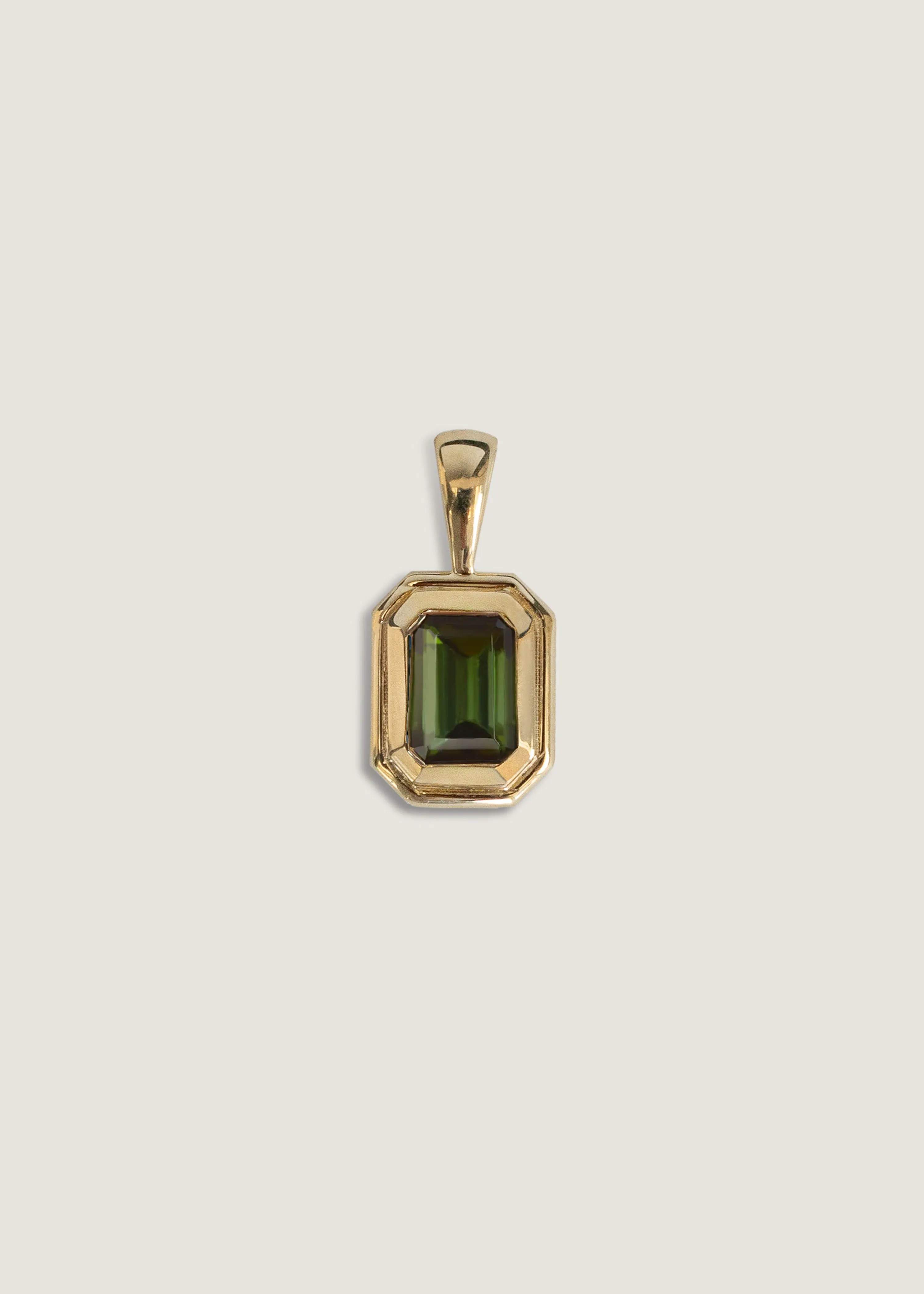 Brooklyn Emerald Cut Pendant Green Tourmaline