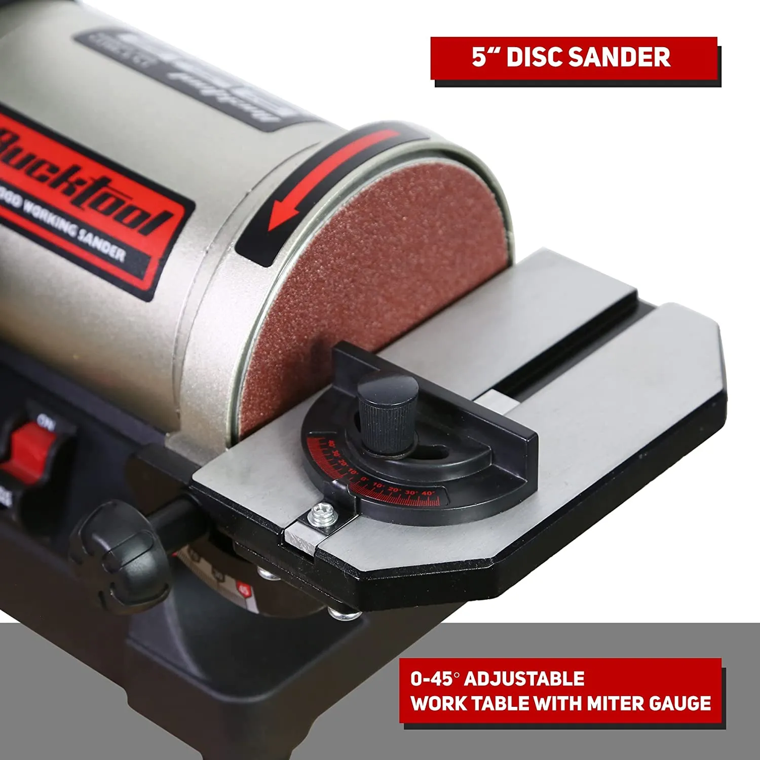 Bucktool 1x30 Inch Benchtop Belt Sander 1/3HP Direct Drive