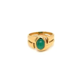 Bulgari 1.37 Carat Colombia Emerald Vintage Ring