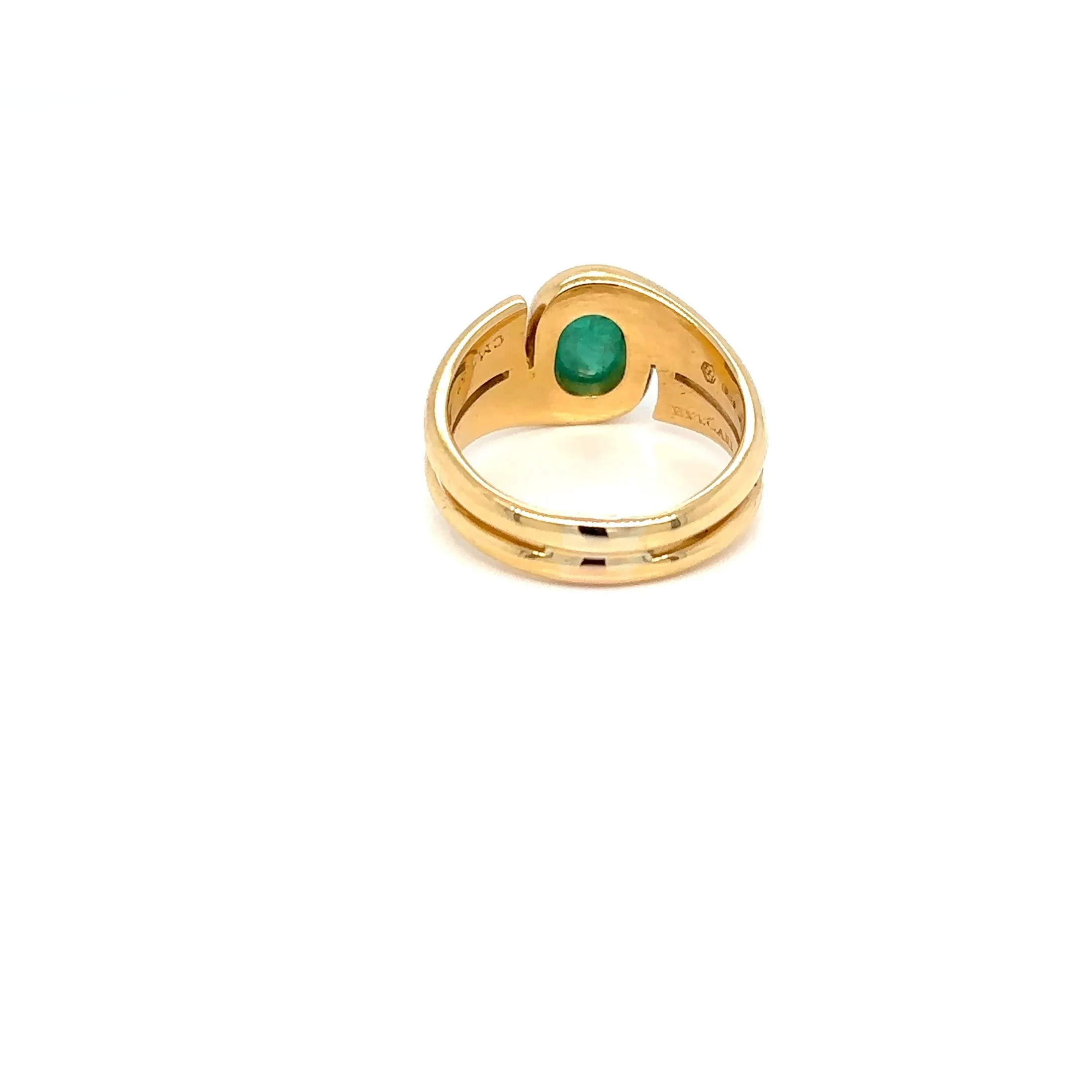 Bulgari 1.37 Carat Colombia Emerald Vintage Ring