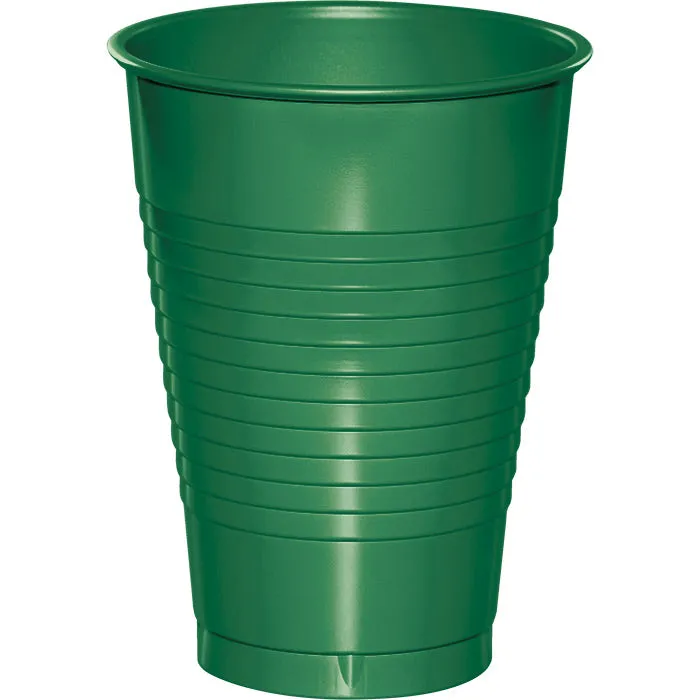 Bulk Emerald Green 12 oz Plastic Cups (240 per Case)