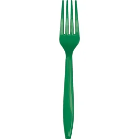 Bulk Emerald Green Bulk Plastic Forks (600 per Case)