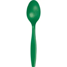 Bulk Emerald Green Bulk Plastic Spoons (600 per Case)