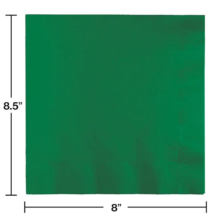 Bulk Emerald Green Dinner Napkins 3 Ply (250 per Case)