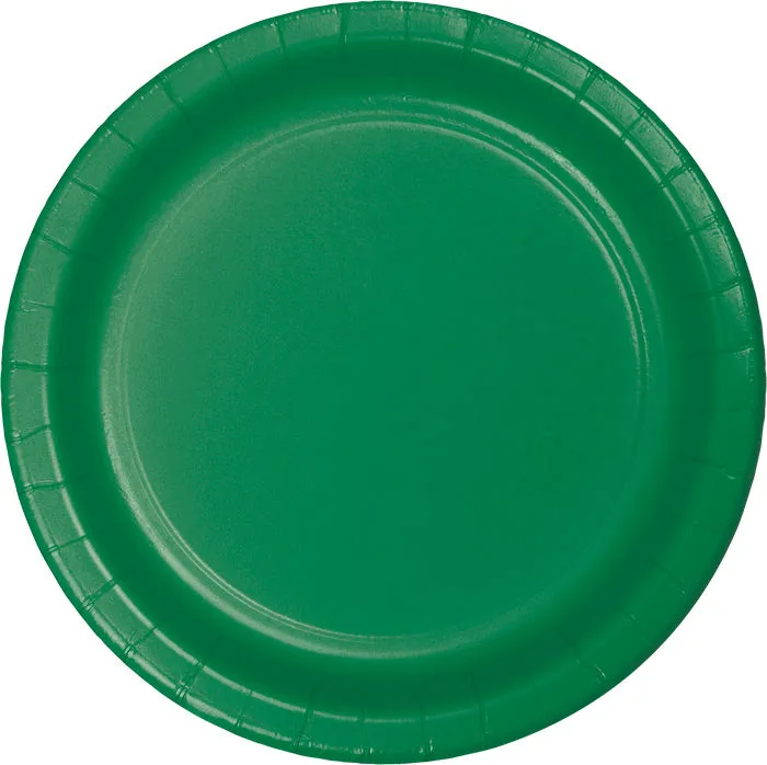 Bulk Emerald Green Sturdy Style Paper Banquet Plates 10.25 inch (240 per Case)