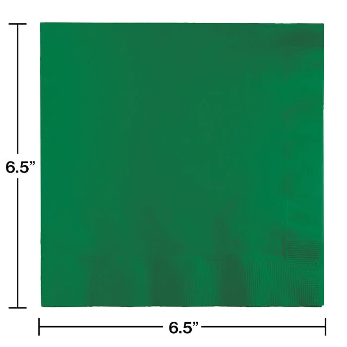 Bulk Emerald Green Value Friendly Luncheon Napkins (240 per Case)