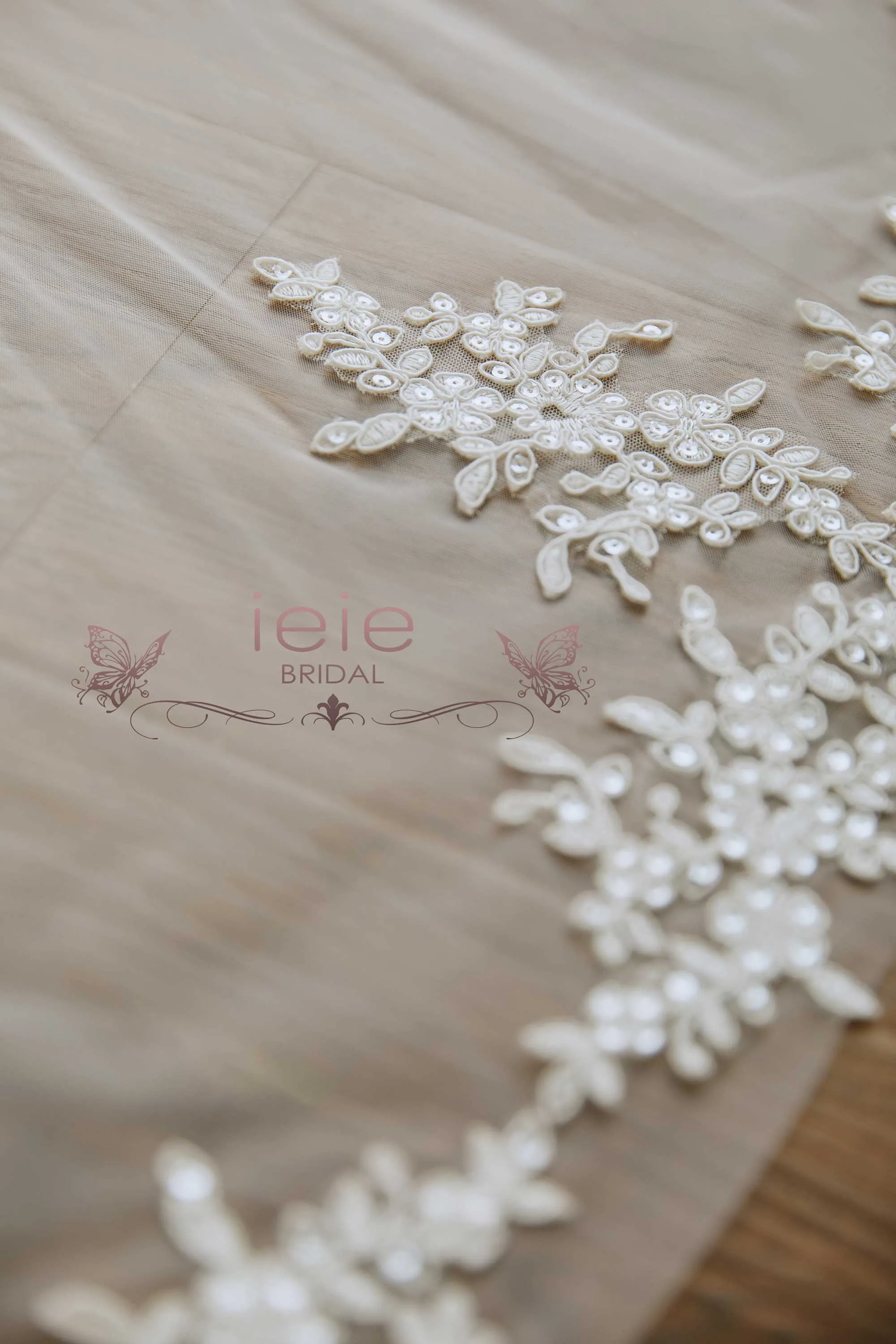 Cathedral Long Lace Wedding Veil VG3042