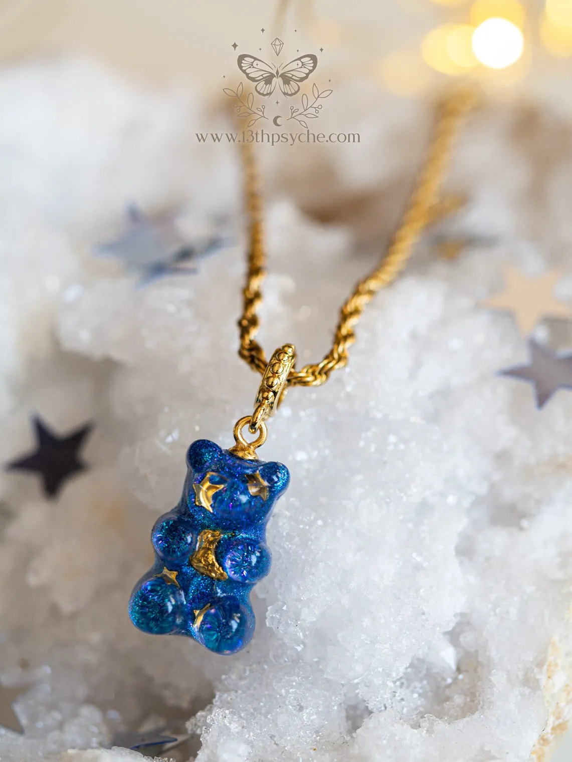 Celestial inspired Gummy bear Necklace