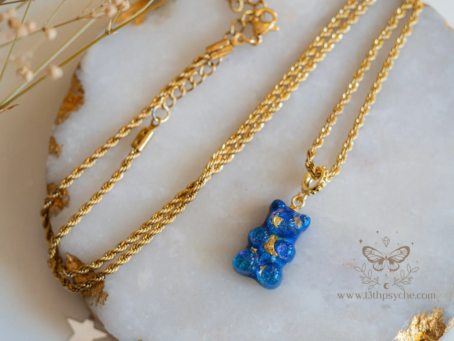 Celestial inspired Gummy bear Necklace