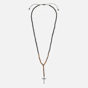 Chrysostomos Handmade Rosary Necklace with Onyx