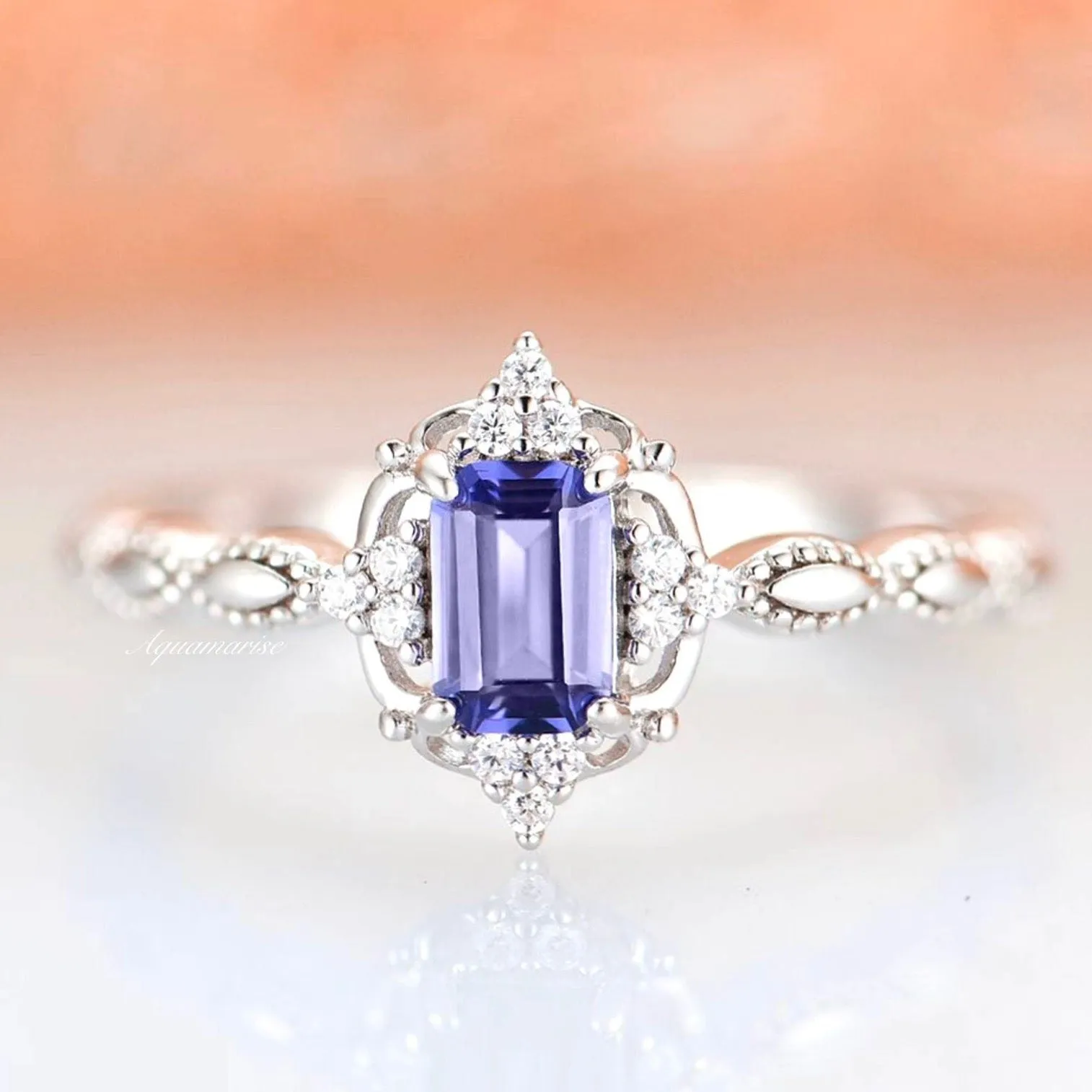 Claire Tanzanite Ring- Sterling Silver